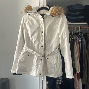 Jessica Simpson white parka- see all pics